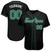 Custom Black Kelly Green-White Baseball Jersey