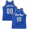 Custom Blue White-Navy Basketball Jersey