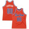 Custom Orange Royal-White Basketball Jersey