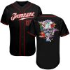 Custom Black White-Red Skull Fashion Baseball Jersey
