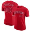 Custom Red Red-Navy T-Shirt