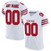 Custom White Red-Navy Football Jersey